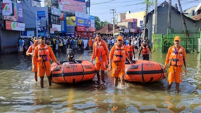 In this image posted on Nov. 30, 2025, NDRF personnel in coordination with local authorities undertake relief operations as part of Operation Sagar Bandhu in Sri Lanka. (@DrSJaishankar/X via PTI Photo)