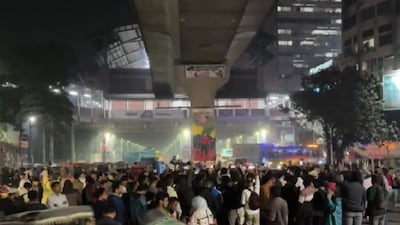 Protests erupted over Inquilab Mancha spokesperson Sharif Osman Hadi's death. (PTI)