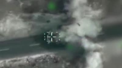 The Israeli military released drone footage showing the strike. (Image Credit: X)