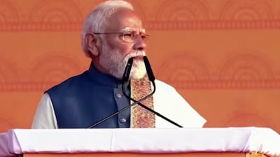 PM Modi speaking at the inauguration event in Lucknow. (Image: PIB)