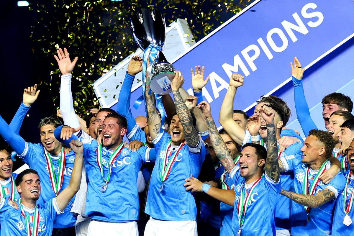 Il Campione Napoli After 11 Years! Neres Double Fires Conte's Napoli To Italian Super Cup Glory