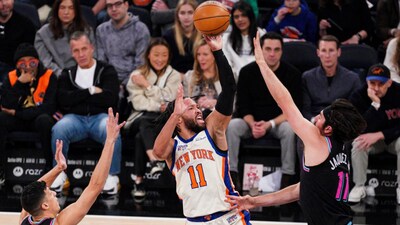 New York Knicks' Jalen Brunson in action (AFP)