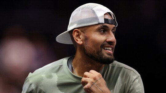 Nick Kyrgios clinched the fourth edition of the Battle of the Sexes.(AP Photo)