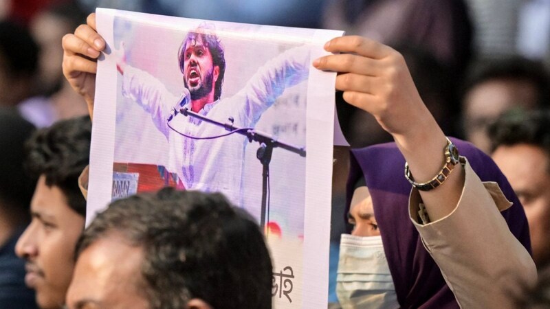 Sharif Osman Hadi, a prominent figure of the July uprising, died at a hospital in Singapore on Thursday, a week after he was shot at by masked gunmen in Dhaka. (AFP)