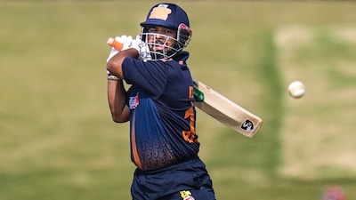 Rishabh Pant batting for Delhi in the Vijay Hazare Trophy (PTI)
