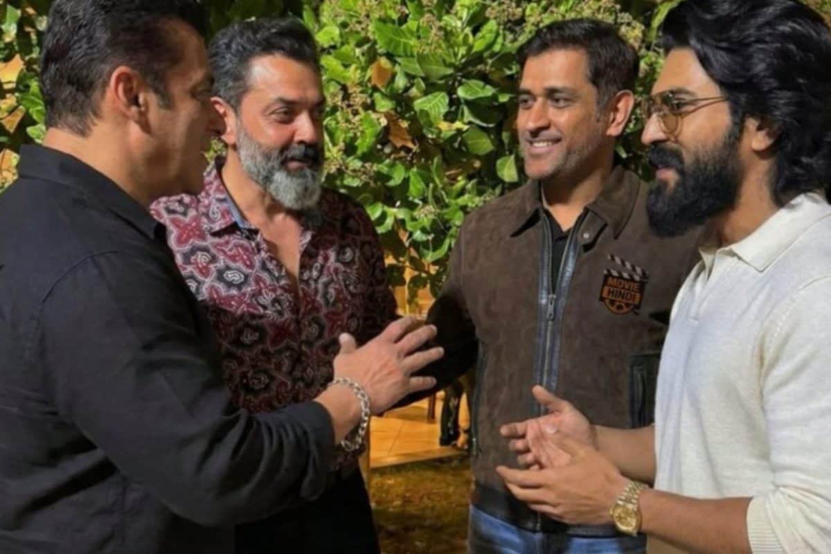 Ram Charan, Salman Khan, Dhoni, Bobby Deol Seen in Candid Conversation at Salman's Birthday Bash