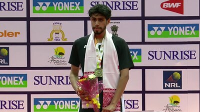 Sanskar Saraswat won the men's singles title at the Guwahati Masters (X)
