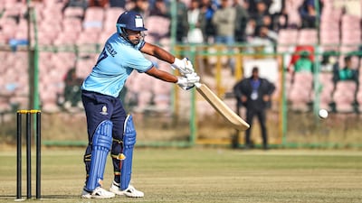 Mumbai's Sarfaraz Khan in the Vijay Hazare Trophy (PTI)