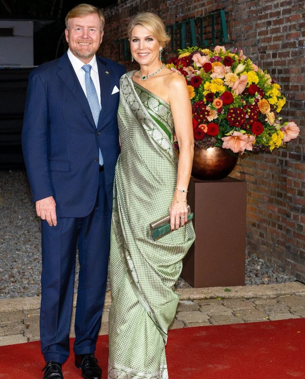 This European Royal Wears SariInspired Outfit On State Visit To Suriname | Photos This European Royal Wears SariInspired Outfit On State Visit To Suriname | Photos