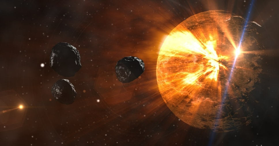 Both asteroids and comets orbit the Sun. Both celestial objects can pass near the Earth. They sometimes disintegrate or burn up as meteors.