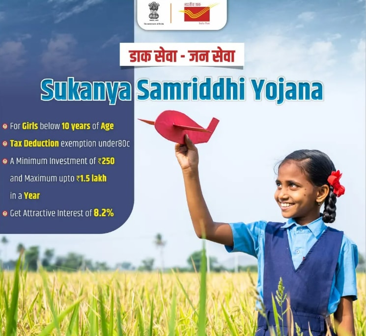 सुकन्या समृद्धि योजना (एसएसवाई): सुकन्या समृद्धि योजना (एसएसवाई): यह लड़की की भविष्य की शिक्षा और शादी के खर्चों को सुरक्षित करने पर केंद्रित है। सुकन्या समृद्धि योजना दस साल से कम उम्र की लड़कियों के लिए खोली जा सकती है। यह योजना सालाना आधार पर 8.20% की आकर्षक ब्याज दर प्रदान करती है, जो वार्षिक रूप से संयोजित होती है।