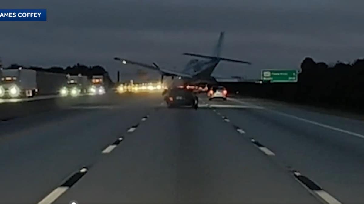 Plane Crash-Lands On Moving Car On Florida Highway, Shocking Visuals Emerge