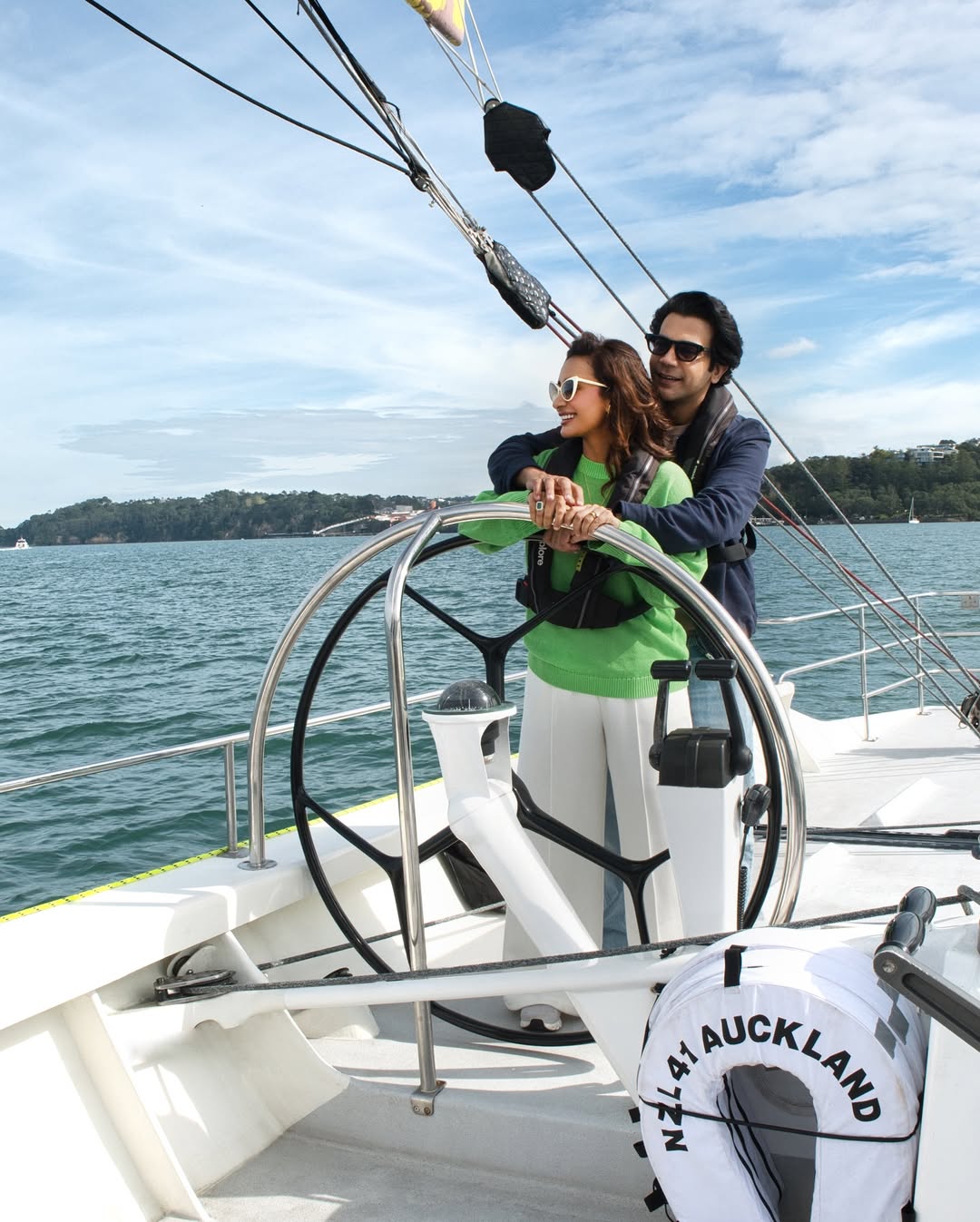 Rajkummar Rao And Patralekhaa (New Zealand): In July 2025, Rajkummar Rao and Patralekhaa embraced full vacation mode while exploring Auckland, New Zealand. Their Instagram reel showcased them sailing across the Hauraki Gulf, with stunning city skyline views and the iconic Sky Tower in the background. The couple enjoyed splashing in the water, steering the yacht, and soaking up the excitement of the open sea. Rajkummar Rao And Patralekhaa (New Zealand): In July 2025, Rajkummar Rao and Patralekhaa embraced full vacation mode while exploring Auckland, New Zealand. Their Instagram reel showcased them sailing across the Hauraki Gulf, with stunning city skyline views and the iconic Sky Tower in the background. The couple enjoyed splashing in the water, steering the yacht, and soaking up the excitement of the open sea.