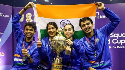 SDAT Squash World Champions Team India. (X)