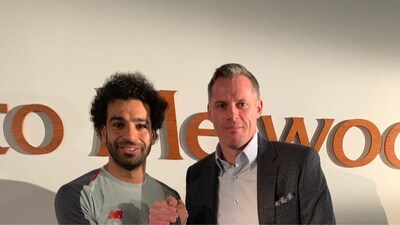 Jamie Carragher, Mohamed Salah. (X) 