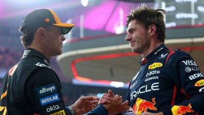 Lando Norris, Max Verstappen. (X) 