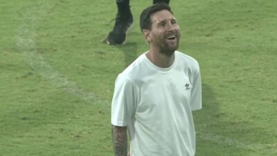Lionel Messi at the Wankhede. (X) 