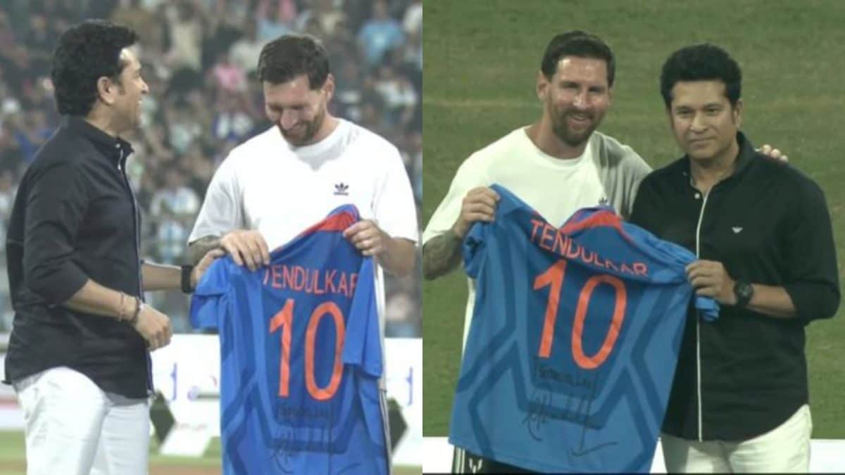 Hang It In The Louvre! Lionel Messi Meets Sachin Tendulkar At Wankhede In GOAT-ed Moment!
