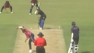 Virat Kohli batting against Andhra Pradesh (Picture credit: Screengrab from X)