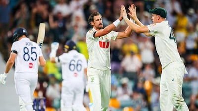 Mitchell Starc celebrates the wicket of England’s Will Jacks (Picture credit: AFP)