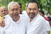 Bihar Chief Minister Nitish Kumar with his son, Nishant Kumar. (File)