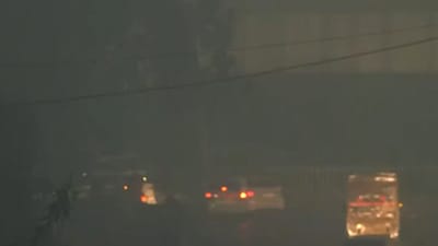 Visuals from the Anand Vihar area show thick layer of toxic smog. (ANI)