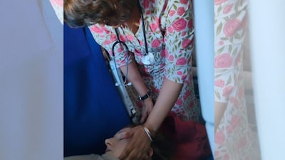 Upon examination, she found the passenger unconscious, pale and severely dehydrated. (X/@siddaramaiah)