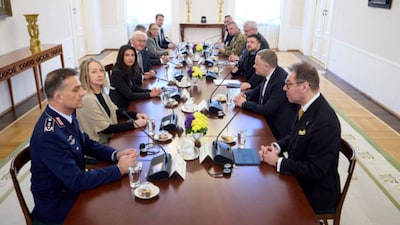 Ukrainian President Volodymyr Zelenskyy held a second round of meeting with US envoys and European leaders on Monday. (zelenskyy/X)