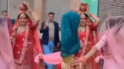 Seema Haider is seen performing traditional Hindu pregnancy rituals. (Photo Credit: X)