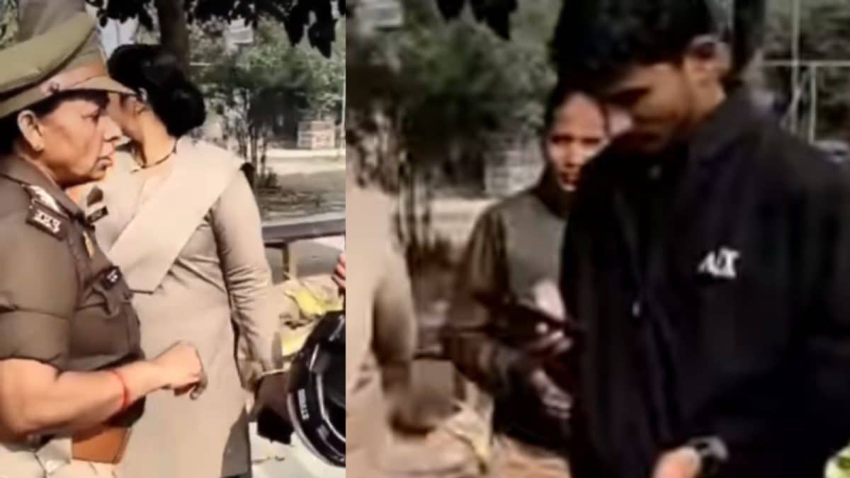 UP Cop Questions Girls at Temple