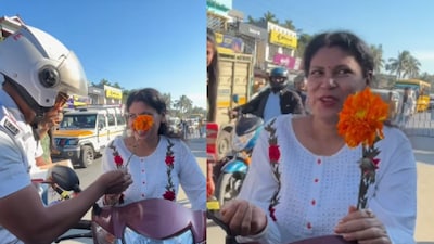 Multiple offenders were caught and handed roses and sweets. (Photo Credit: Instagram)