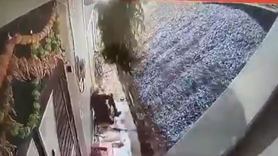 Local residents said the man was sitting outside his home, soaking in the winter sun. (X/@ASwatntra)