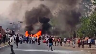 Demonstrations during a protest against the Waqf (Amendment) Act in Murshidabad turned violent. (File image: PTI)