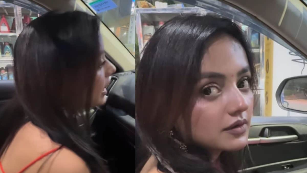 UP Woman, Sitting Inside Car, Points At ‘No Helmet, No Petrol’ Board & Tells Husband ‘Ab Toh Humko Nahi Milega’