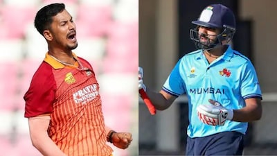 Devendra Bora took Rohit Sharma's wicket with his very first ball in the Vijay Hazare Trophy