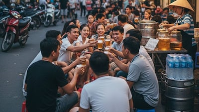 Beer is cheaper than water in Vietnam due to low taxes and local production. (AI-Generated Image)
