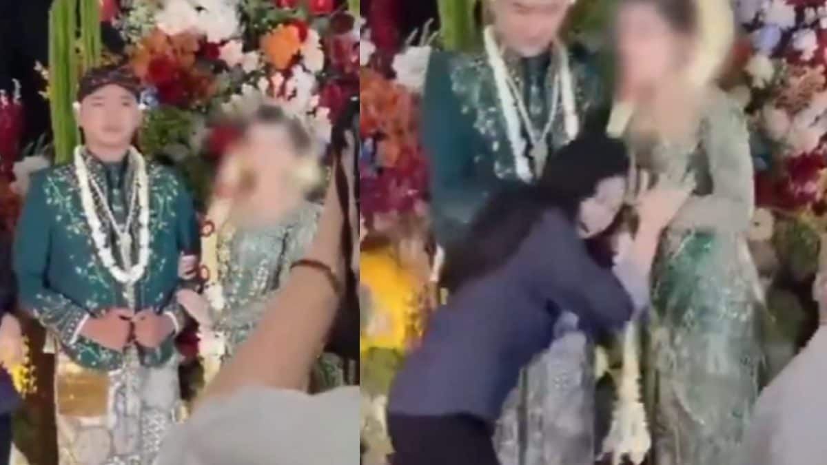 Bride Drags Groom's Ex-Girlfriend By Hair After Kiss Attempt
