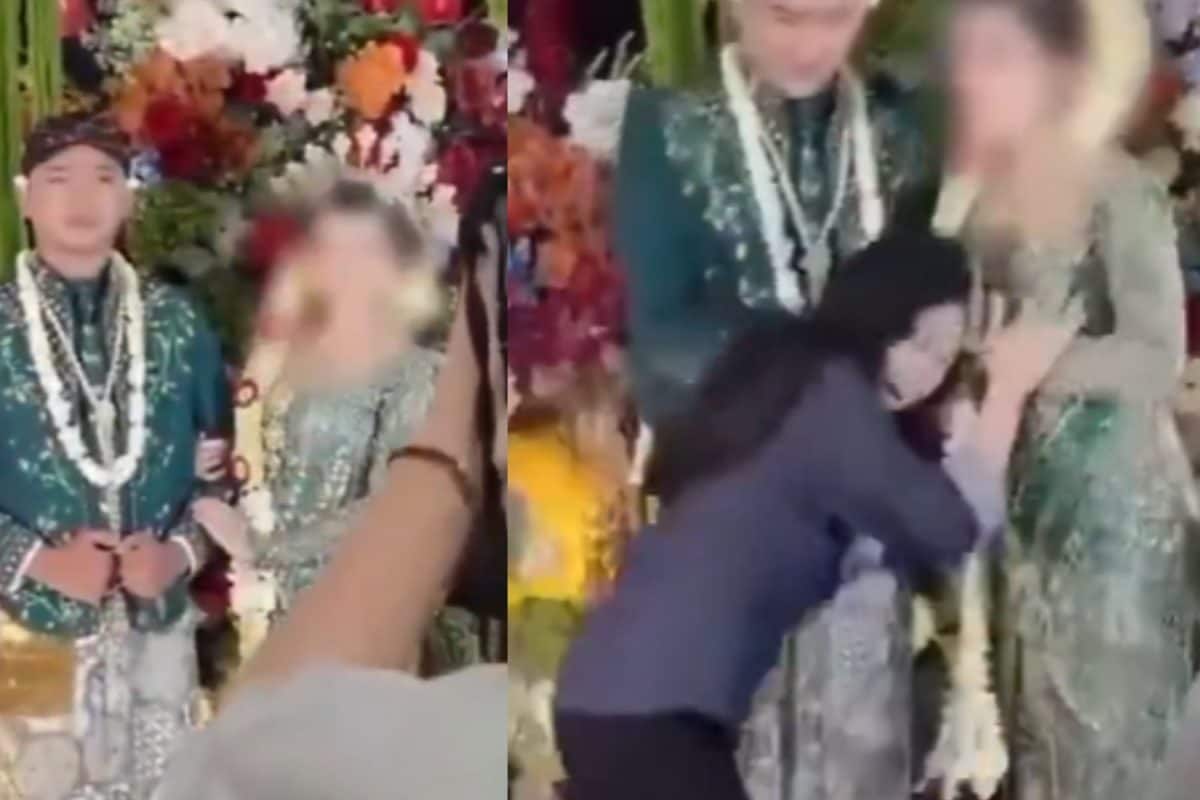 Bride Drags Groom’s Ex-Girlfriend By Hair After She Tries To Kiss Him On Wedding Stage | Dramatic Video