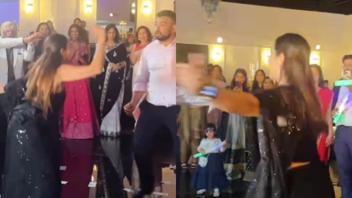 Woman Dances Bhangra in Saree and Heels