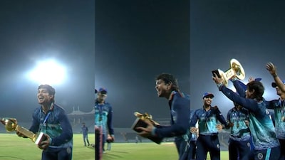 Ishan Kishan dances his way into SMAT winning celebration (Picture credit: Screengrab from X)