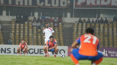 FC Goa players protesting against Indian football (Picture credit: X @FCGoaOfficial)