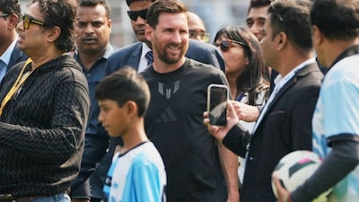 Lionel Messi in Kolkata (Picture credit: PTI)