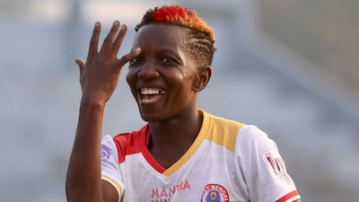 Fazila Ikwaput scored a hattrick in East Bengal's win against Sesa FA (Picture credit: I League)