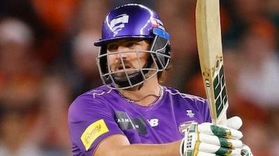 Tim David injured his hamstring during a BBL game on Friday (Picture credit: X)