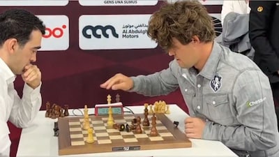 Magnus Carlsen lost to Haik Martirosyan in the World Blitz Championships (Picture credit: Screengrab from X)