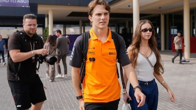 Oscar Piastri arrives for a practice at the Abu Dhabi GP (Picture credit: AP)