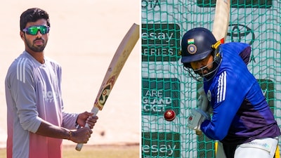 Karnataka's Devdutt Padikkal and Karun Nair playing for India (PTI)