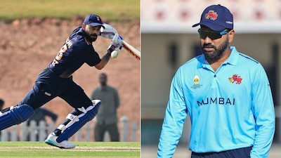 Virat Kohli, Rohit Sharma in action in Vijay Hazare Trophy 2025