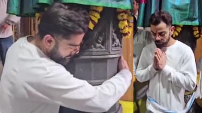 Virat Kohli visits the Simhachalam Devasthanam temple.(PC: X)