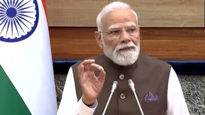 PM Modi addresses the Ethiopian Parliament. 